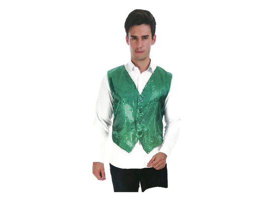 Mens Premium SEQUIN VEST Waistcoat Dance Costume Disco Sparkle Deluxe-5