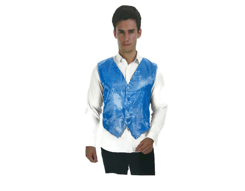 Load image into Gallery viewer, Mens Premium SEQUIN VEST Waistcoat Dance Costume Disco Sparkle Deluxe-6
