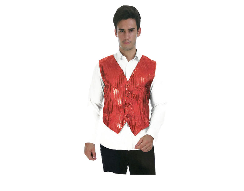 Load image into Gallery viewer, Mens Premium SEQUIN VEST Waistcoat Dance Costume Disco Sparkle Deluxe-4
