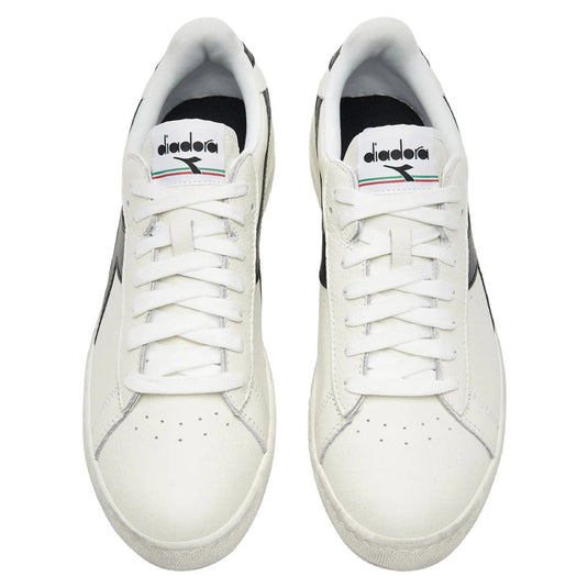 Diadora Mens Game Low Waxed Casual Shoes - White/Black-4