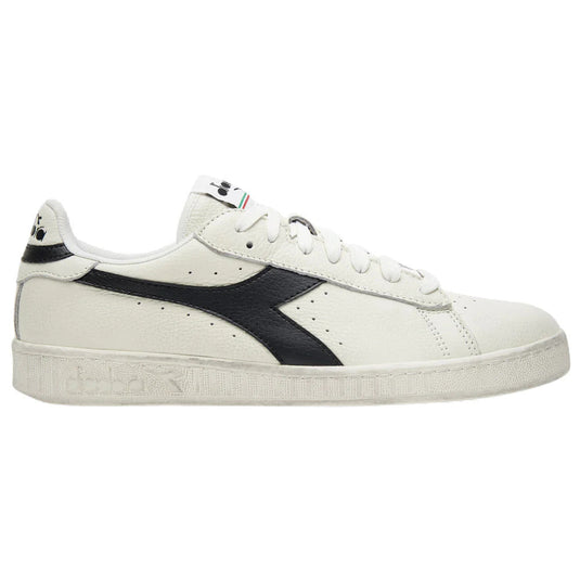 Diadora Mens Game Low Waxed Casual Shoes - White/Black-1