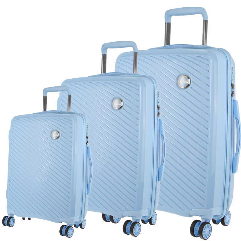 Load image into Gallery viewer, Monaco Hardshell 3-Piece Luggage Bag Set Travel Suitcase - Blue
