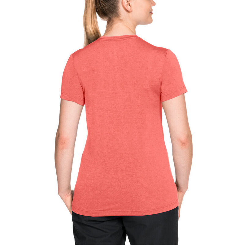 Load image into Gallery viewer, Jack Wolfskin Womens Crosstrail Short Sleeve Top T Shirt Base Layer Warm - Flamingo-3
