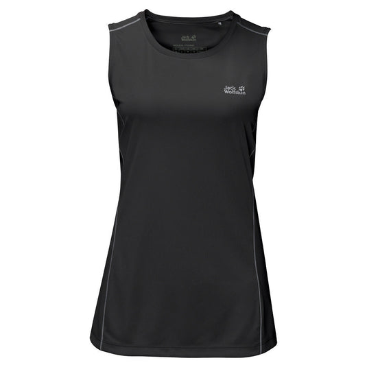 Jack Wolfskin Womens Singlet Top Sleeveless Active Sports Gym Running - Black-7