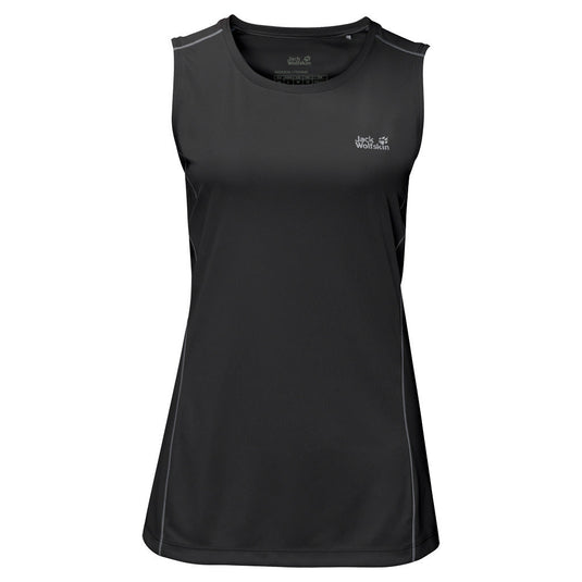 Jack Wolfskin Womens Singlet Top Sleeveless Active Sports Gym Running - Black-5