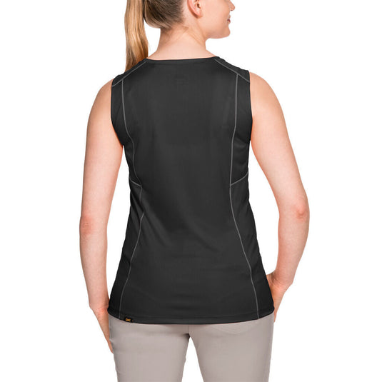 Jack Wolfskin Womens Singlet Top Sleeveless Active Sports Gym Running - Black-3