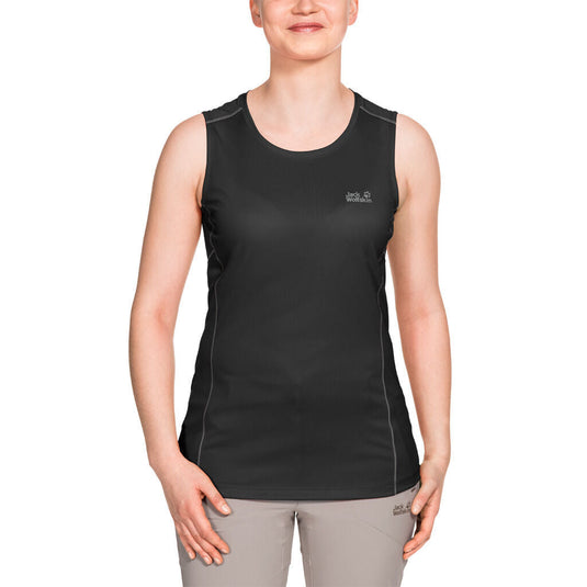 Jack Wolfskin Womens Singlet Top Sleeveless Active Sports Gym Running - Black-2