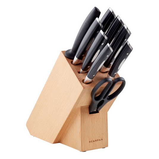 Scanpan 10-Piece Classic Wooden Knife Block Set-0
