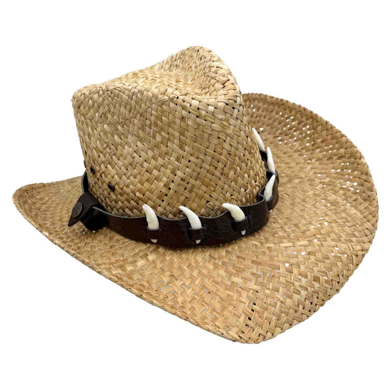 Load image into Gallery viewer, Jacaru 1818G Straw Cowboy Hat – Vegan | Natural
