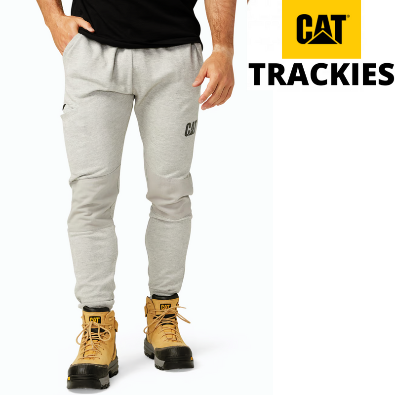 Load image into Gallery viewer, Caterpillar Track Pants Trackies Work Casual Gym Slim Fit w Hem Joggers - Grey-1
