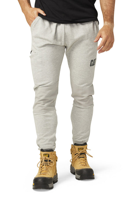 Caterpillar Track Pants Trackies Work Casual Gym Slim Fit w Hem Joggers - Grey-0