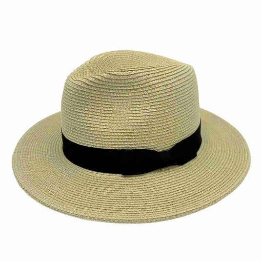 Jacaru 1880 Panama Hat – Natural with Black Ribbon | Vegan | Summer Sun Hat