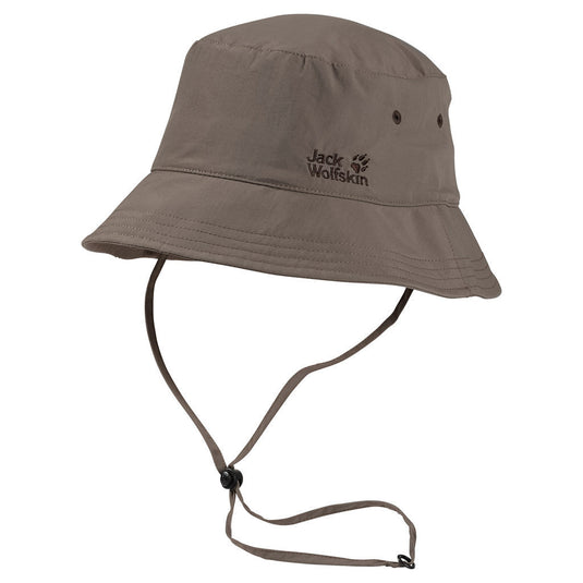 Jack Wolfskin Bucket Hat w Chin Strap Supplex Sun Hat Fishing Hiking UV Protection-3