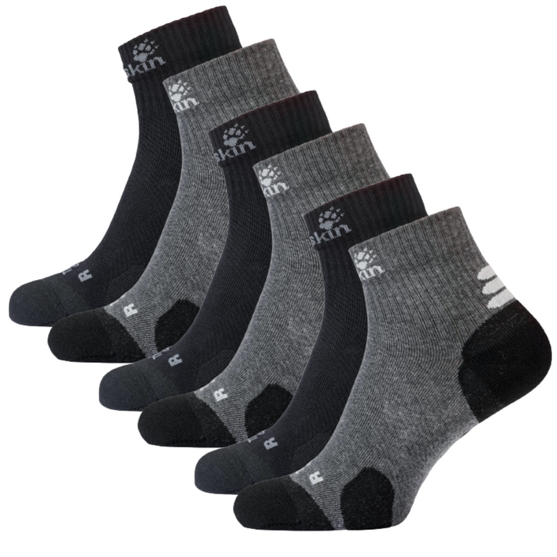 Load image into Gallery viewer, 6 Pairs Jack Wolfskin Cotton Socks Travel Organic Mid Cut Hiking Trekking Ankle-0
