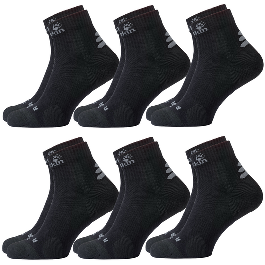 6x Jack Wolfskin Socks Travel Organic Cotton Mid Cut Hiking Trekking Ankle-12