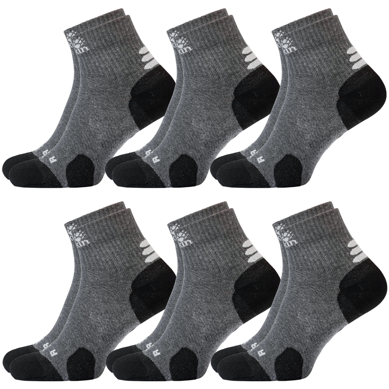 Load image into Gallery viewer, 6x Jack Wolfskin Socks Travel Organic Cotton Mid Cut Hiking Trekking Ankle-8
