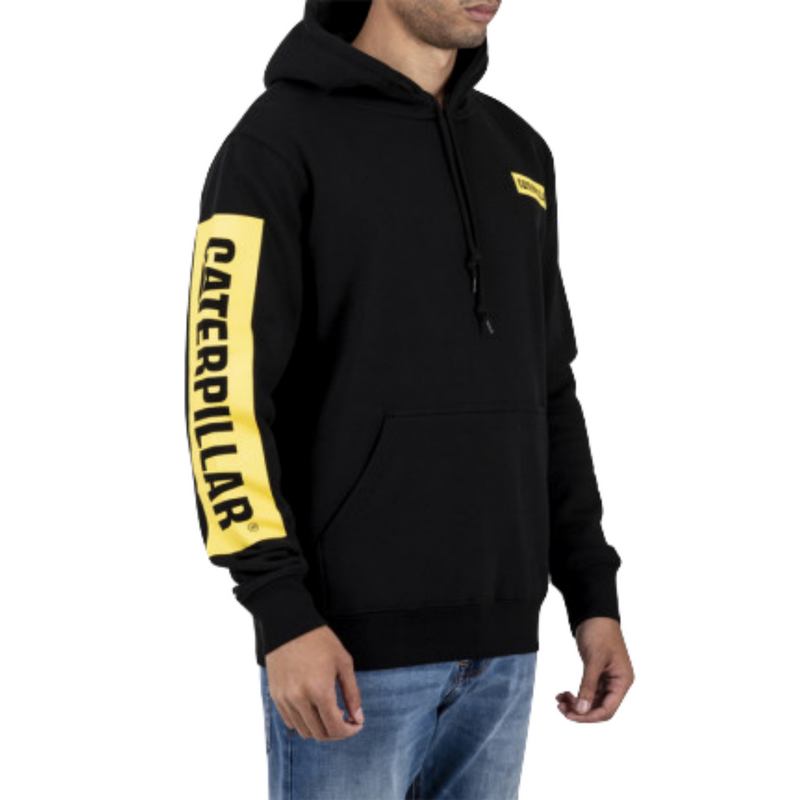 Load image into Gallery viewer, Caterpillar Triton Block Hoody Hooded Sweat Hoodie Jumper - Black/Yellow-0
