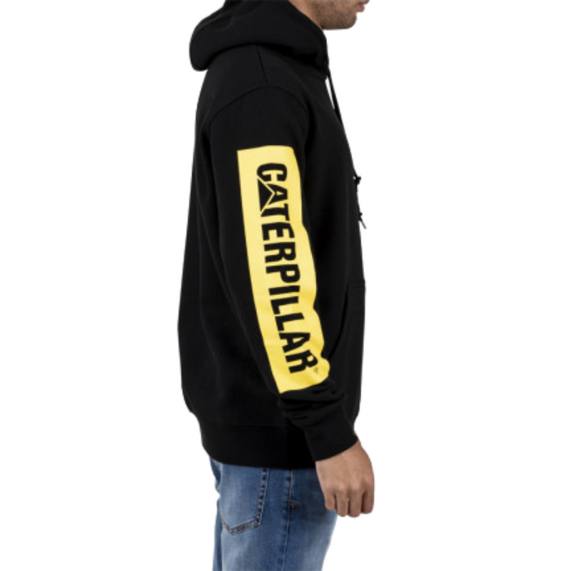 Load image into Gallery viewer, Caterpillar Triton Block Hoody Hooded Sweat Hoodie Jumper - Black/Yellow-3
