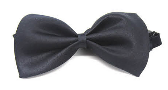 Mens BOW TIE Wedding Tuxedo Pre-tied Formal Bestman Necktie Classic Plain Party - Black-0