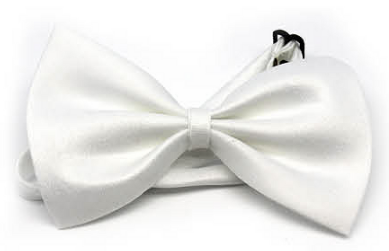 Load image into Gallery viewer, Mens BOW TIE Wedding Tuxedo  Formal Bestman Necktie Classic Plain Party - White-0
