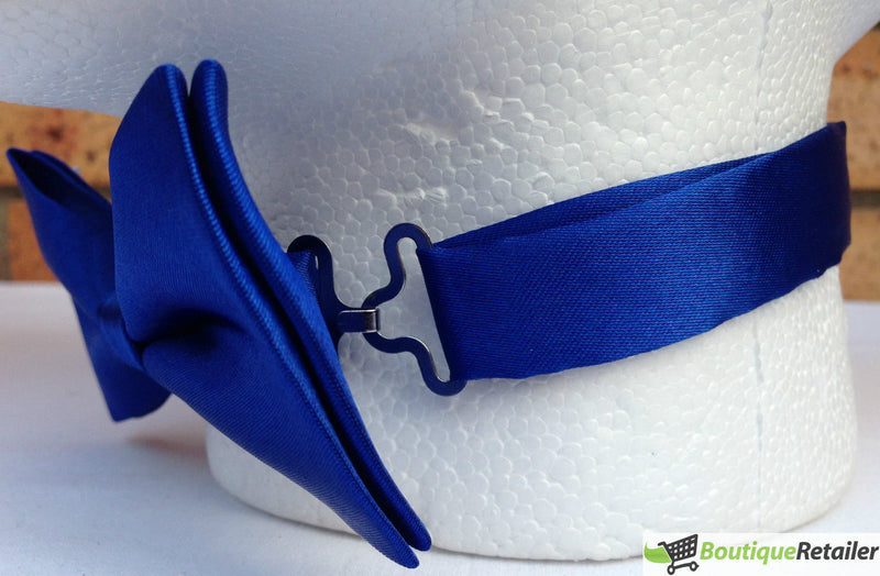 Load image into Gallery viewer, Mens BOW TIE Wedding Tuxedo Formal Bestman Necktie Classic Plain Party Pre-tied - Blue-4
