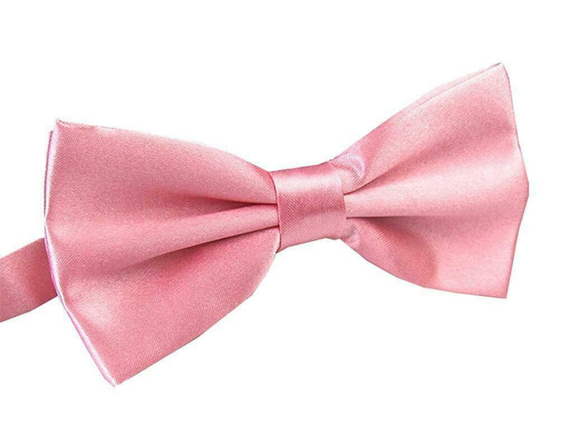 Load image into Gallery viewer, Mens BOW TIE Wedding Tuxedo Formal Bestman Necktie Classic Plain Party  - Light Pink-1
