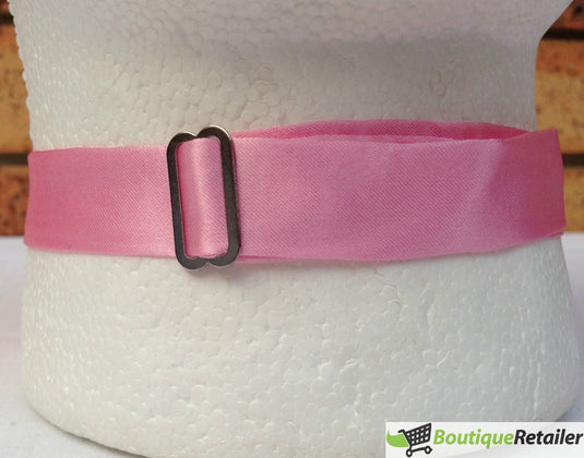 Mens BOW TIE Wedding Tuxedo Formal Bestman Necktie Classic Plain Party  - Light Pink-4