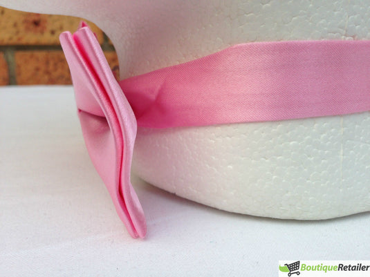 Mens BOW TIE Wedding Tuxedo Formal Bestman Necktie Classic Plain Party  - Light Pink-2