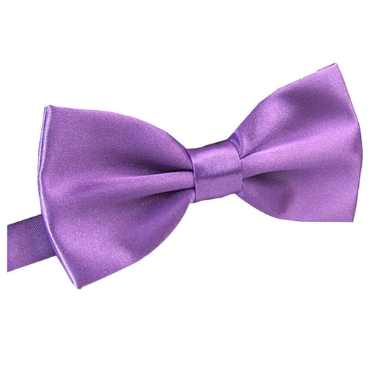 Mens BOW TIE Wedding Tuxedo Formal Bestman Necktie Classic Plain Party  - Purple-0