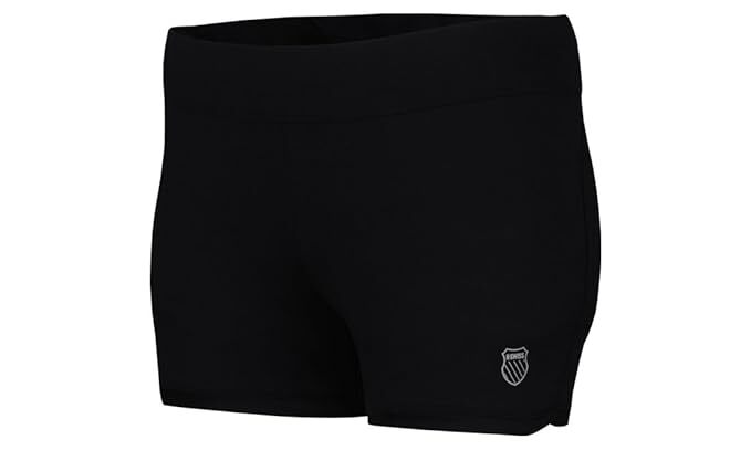 Load image into Gallery viewer, K-Swiss Womens Retro Hem Tennis Sports Shorts - Black-0
