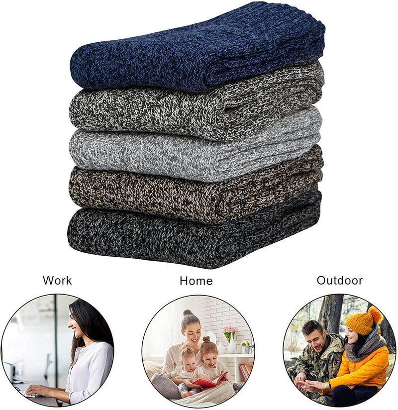 Load image into Gallery viewer, 6x Womens Pairs Thick Wool Blend Work Socks Heavy Duty Outdoor Warm (EU37-EU41)-1
