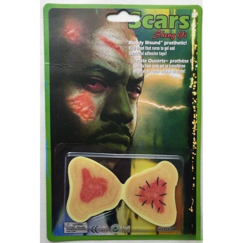 Load image into Gallery viewer, FAKE SCARS Bloody Wound Adhesive Costume Party Creepy Halloween Make Up-1
