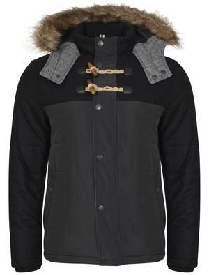 Load image into Gallery viewer, Dissident Bethwin Padded Quilted Jacket Coat Wool Blend Winter - Navy-6
