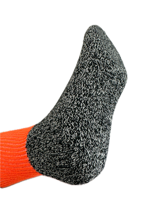 1 Pair Woolen Thermal HI VIS SOCKS Workwear Work Safety High Visibility - Orange-3