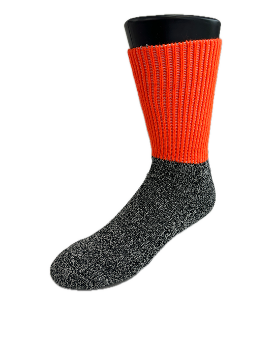1 Pair Woolen Thermal HI VIS SOCKS Workwear Work Safety High Visibility - Orange-1