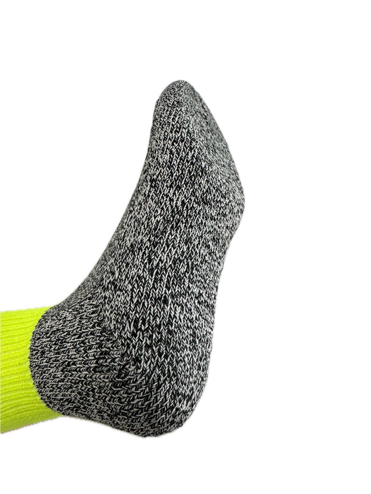 1 Pair Woolen Thermal HI VIS SOCKS Workwear Work Safety High Visibility - Yellow-2