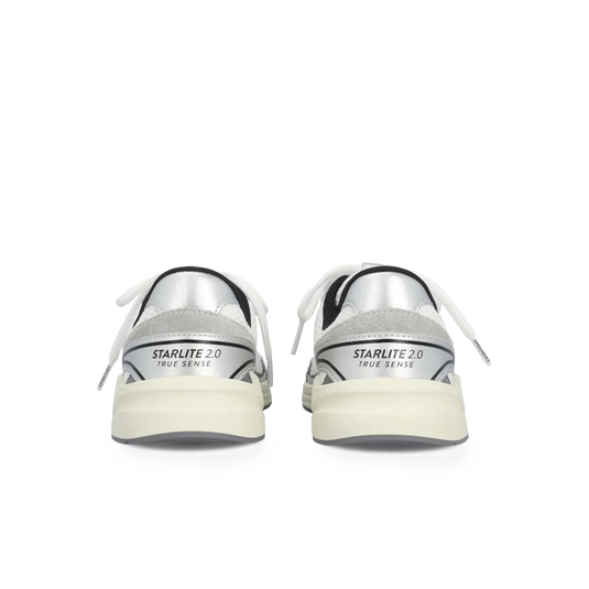 Groundies Starlite 2.0 Men's Barefoot Sneakers – White/Silver/Black