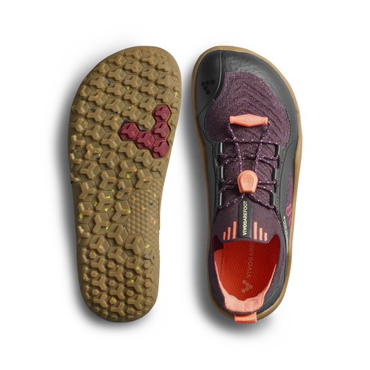 Vivobarefoot Primus Trail Knit FG Preschool Huckleberry/ Molten Lava-1