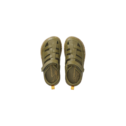Groundies Noto 2.0 Kids' Barefoot Sandals – Khaki/Orange