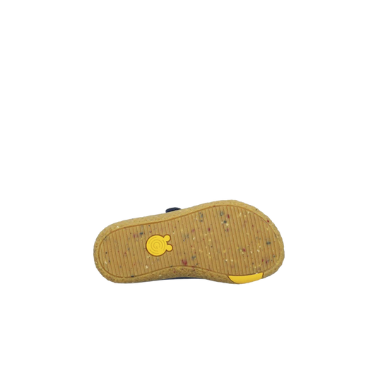 Groundies Malmö Kids' Barefoot Sneakers – Navy/Yellow
