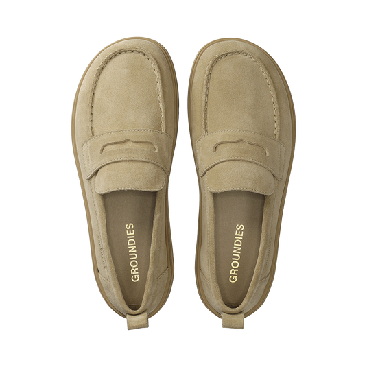 Groundies Brisbane Women's Barefoot Penny Loafers – Sand