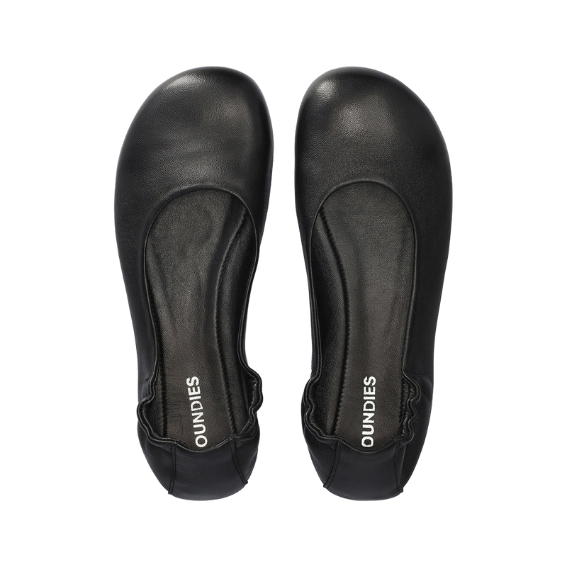 Load image into Gallery viewer, Groundies Sleek Women's Barefoot Ballerina Flats – Black
