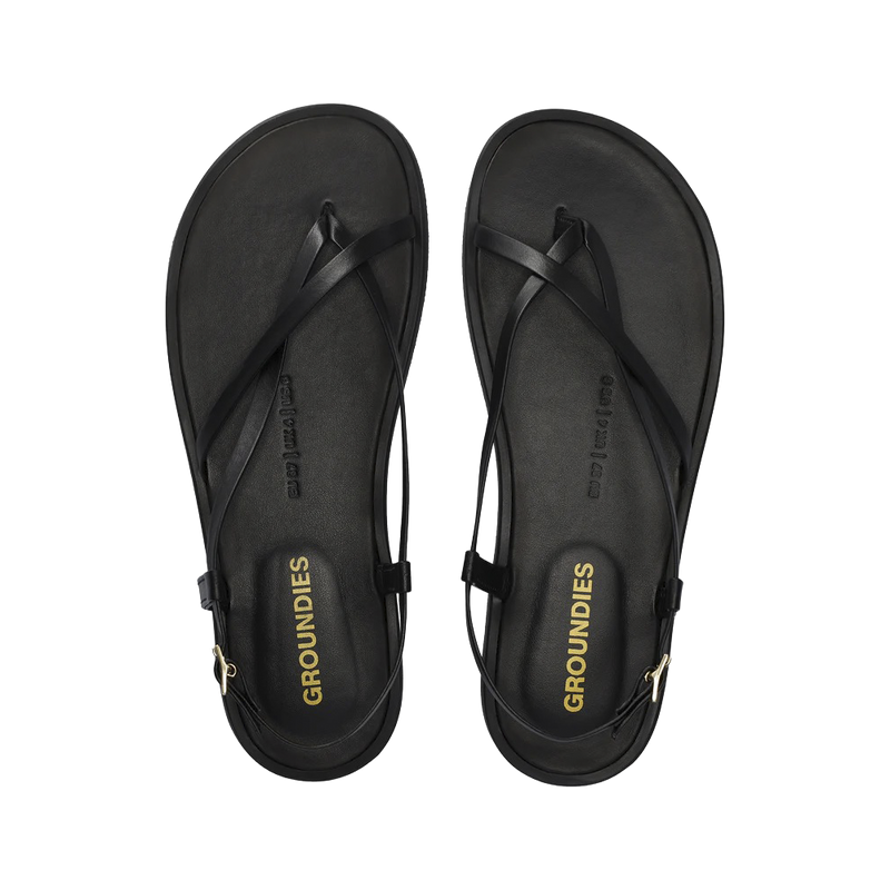 Load image into Gallery viewer, Groundies Maya Women's Barefoot Sandals – Black

