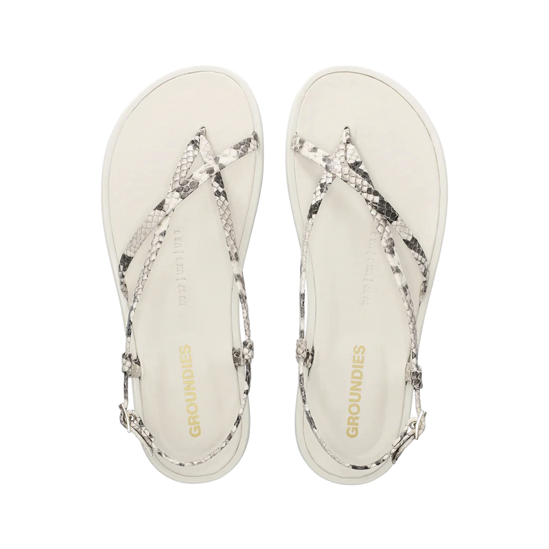 Load image into Gallery viewer, Groundies Maya Women's Barefoot Toe Sandal – Snake
