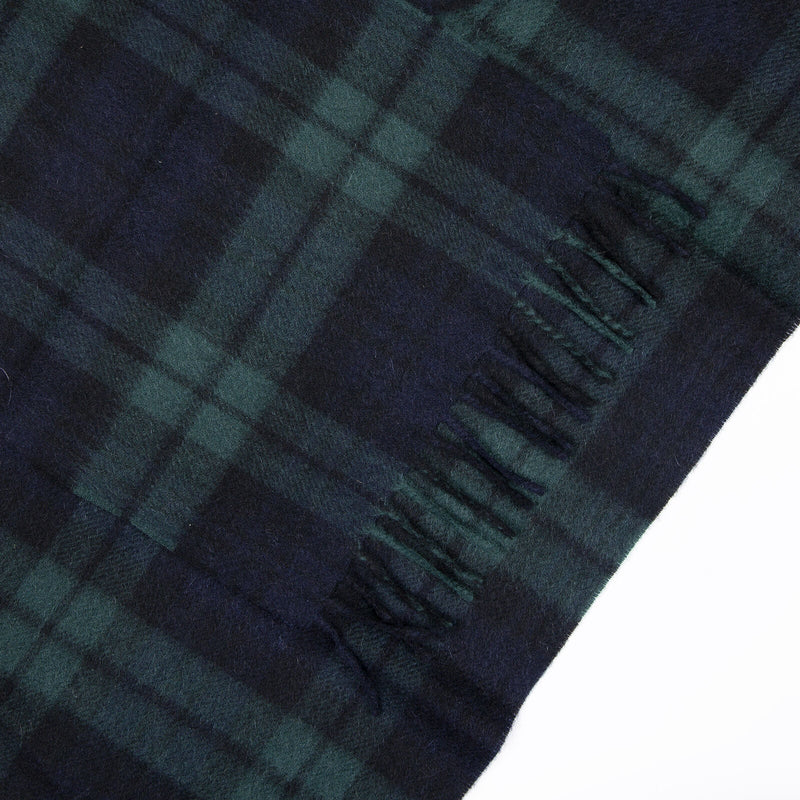 Load image into Gallery viewer, Dents Heritage Tartan Check Cashmere Scarf with Tassels and Gift Box in Black Watch-2
