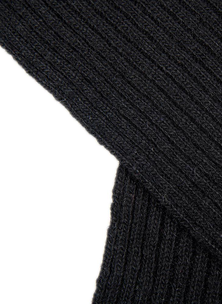 Load image into Gallery viewer, Dents Mens Ribbed Lambswool Blend Knitted Scarf in Black-3
