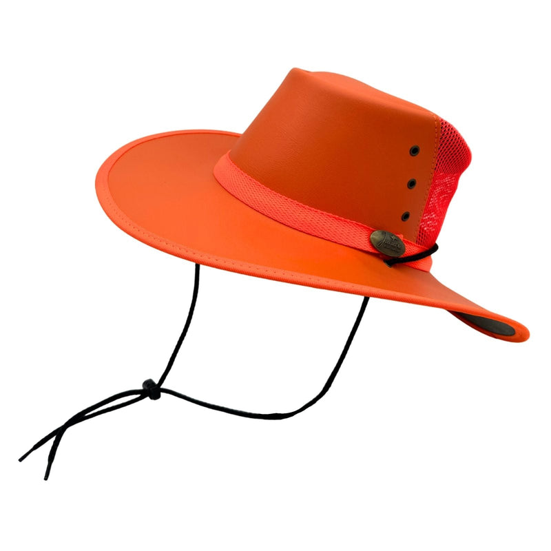 Load image into Gallery viewer, Jacaru 2017 Safety Breeze Hat – Fluro Orange Hi-Vis | UPF 50+
