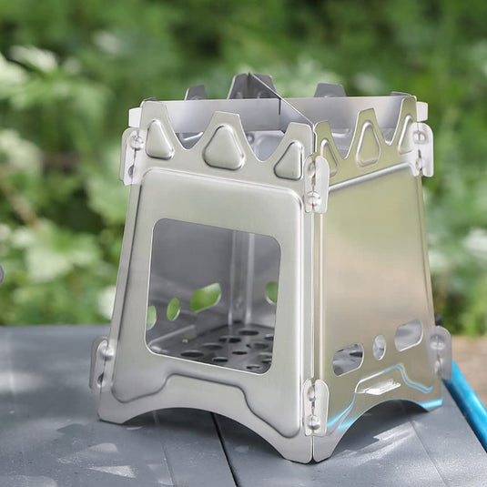 Portable Camping Wood Stove with Stainless Steel Folding Lightweight