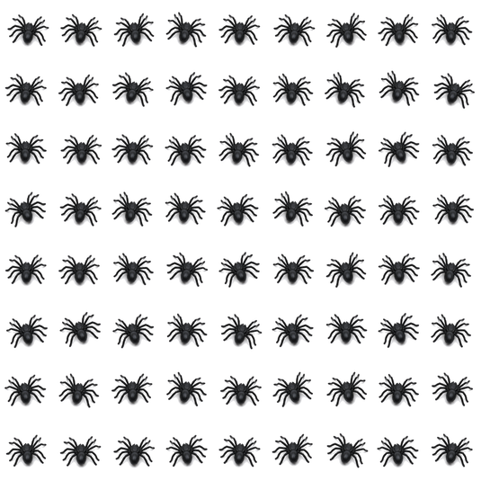 72x MINI FAKE SPIDERS Trick Halloween Scary Arachnids Joke Prank Small Gag Toy Bug-0