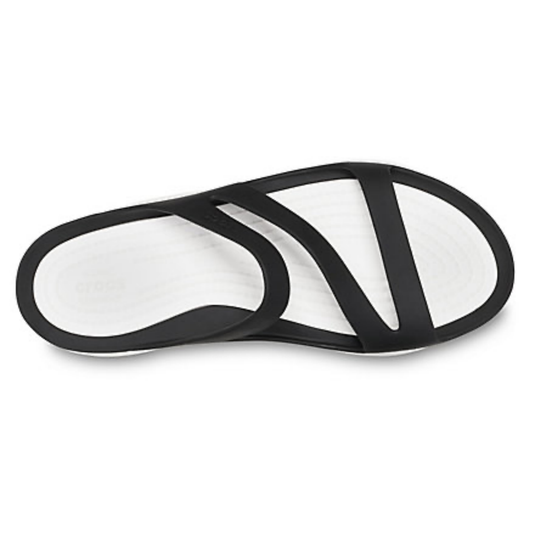 Crocs Womens Swiftwater Sandals Ladies Footwear - Black/White-4